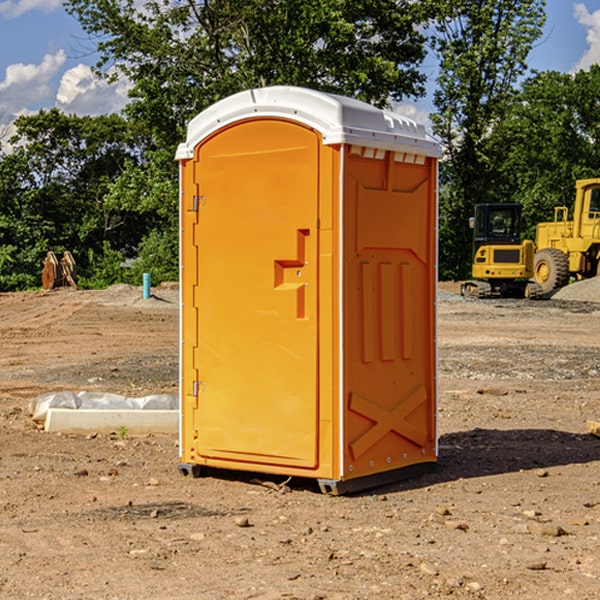 how often are the portable restrooms cleaned and serviced during a rental period in Galien Michigan